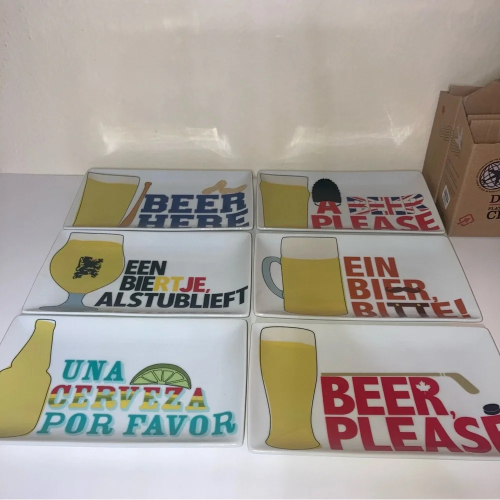 Crate and Barrel Beer Sampler Appetizer Plates